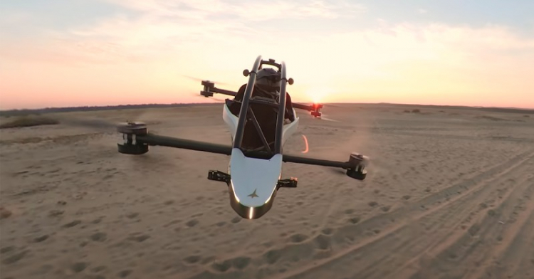 Jetson Aero показва как се ходи на работа с летящ ховърбайк